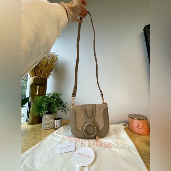 See by Chloe Hana shoulder bag, grained and suede cowhide with adjustable strap - Picture 11 of 11